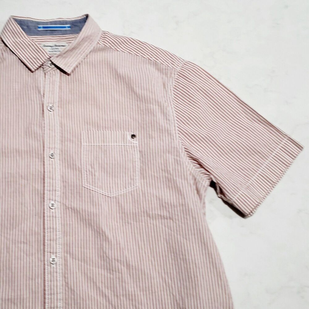 TOMMY BAHAMA Jeans Island Crafted Modern Fit Mens Plaid Shirt Tag Size XL